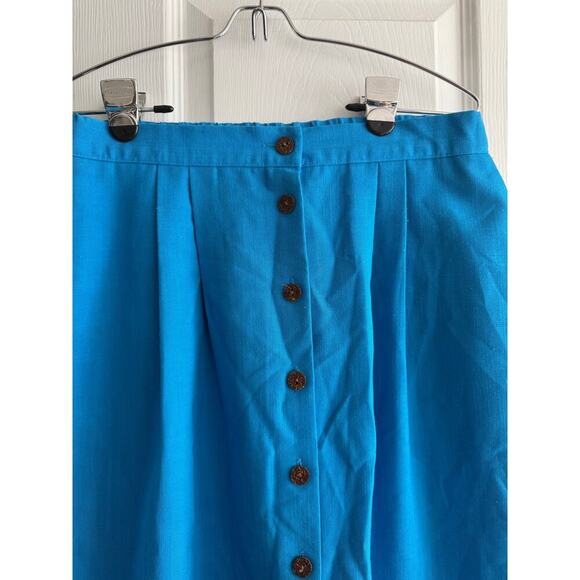 Lucia Women’s Vintage Teal A Line Midi Skirt with Pockets size 12 - Picture 3 of 10